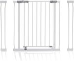 Dreambaby Ava Walk Thru Baby Safety Gate & Extension Set | Pressure Mounted Gate with Stay Open Features | Includes 2 x 3.5" Wide & 30" Tall Extensions | Fits 29.5-39.5 inch Openings - White - Image 6
